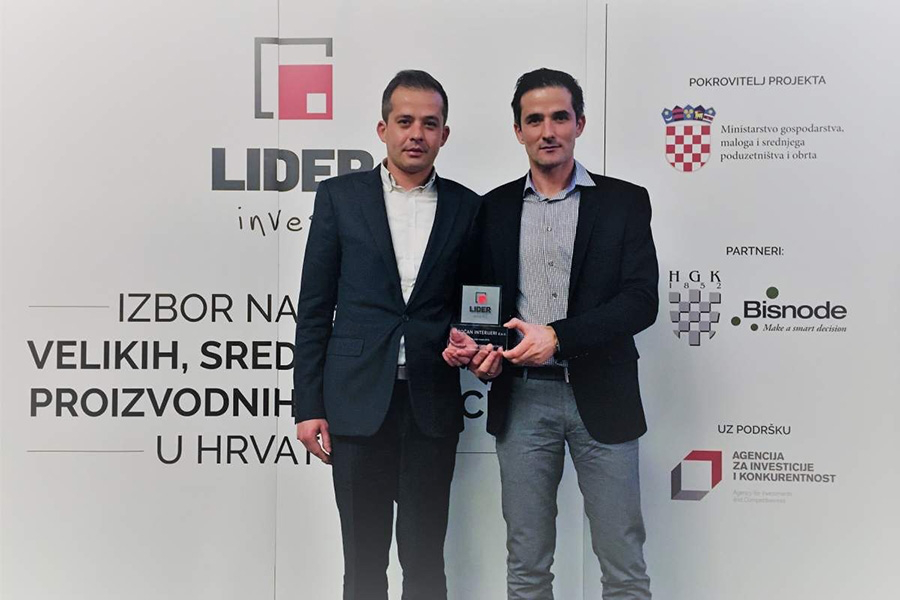 SOBOČAN-INTERIJERI RECEIVES LIDER INVEST 2016 REWARD